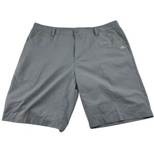 Adidas Men's Gray Golf Shorts Size 38 Polyester/Spandex Flat Front